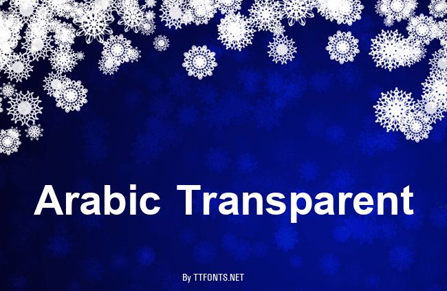 Arabic Transparent example