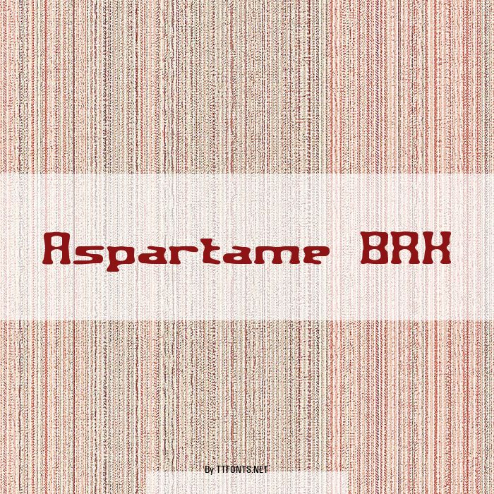 Aspartame BRK example