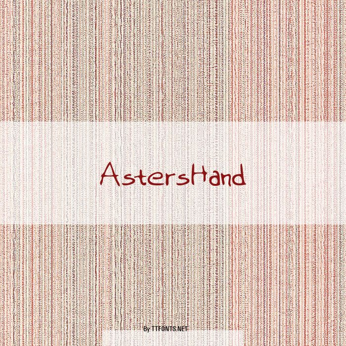 AstersHand example