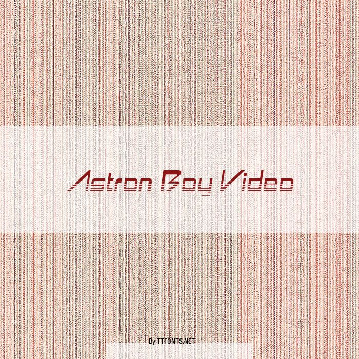 Astron Boy Video example