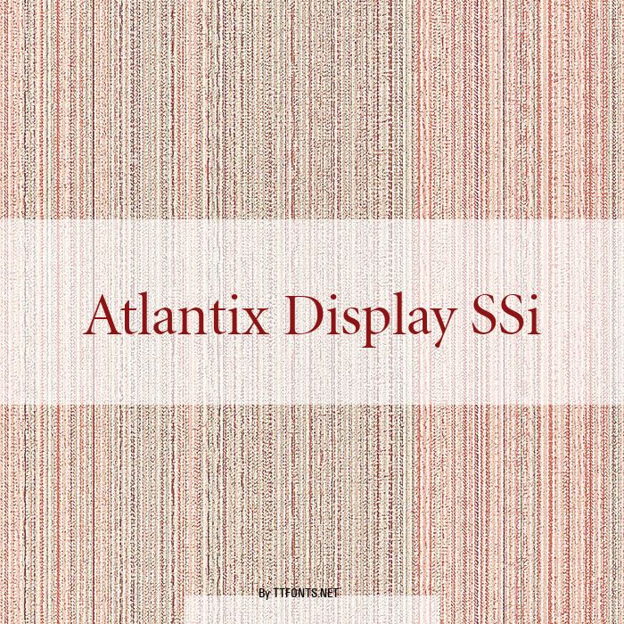 Atlantix Display SSi example