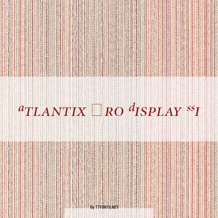 Atlantix Pro Display SSi example