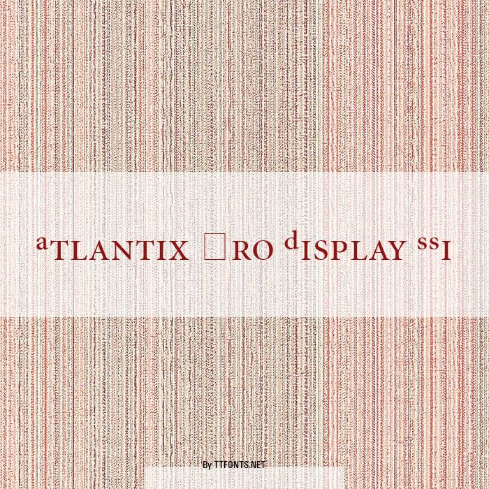 Atlantix Pro Display SSi example