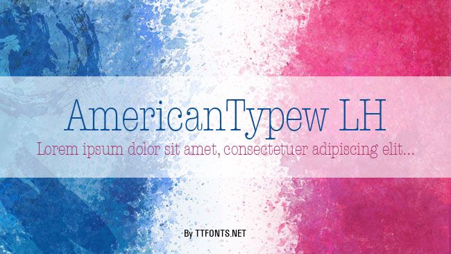 AmericanTypew LH example
