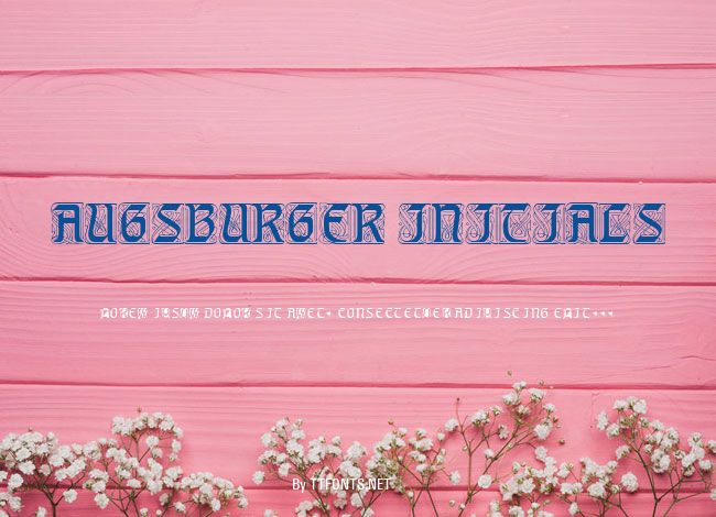 Augsburger Initials example