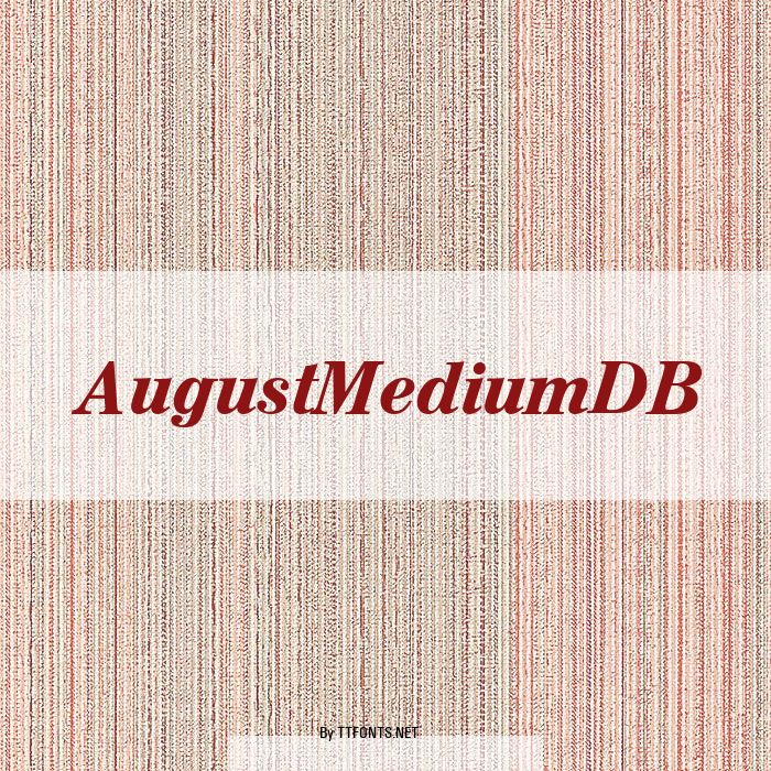AugustMediumDB example