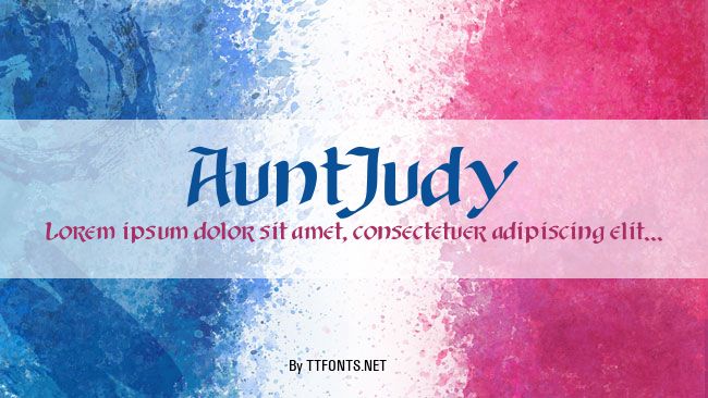 AuntJudy example
