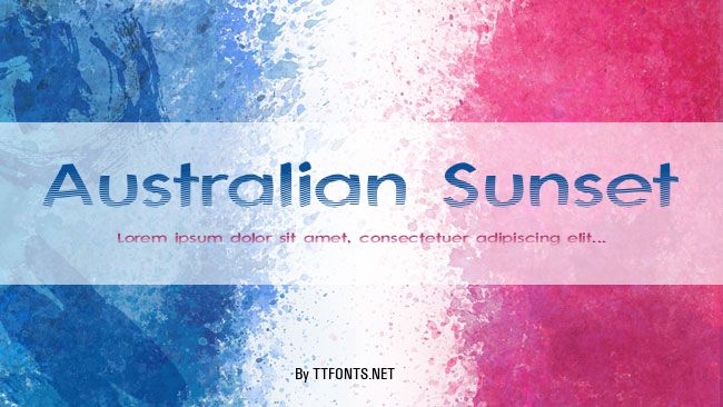 Australian Sunset example