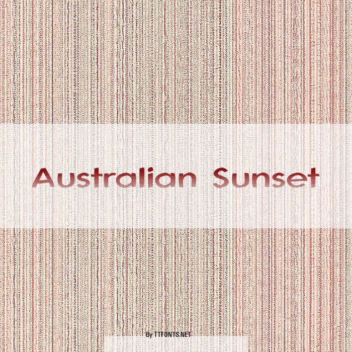 Australian Sunset example