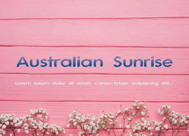Australian Sunrise example