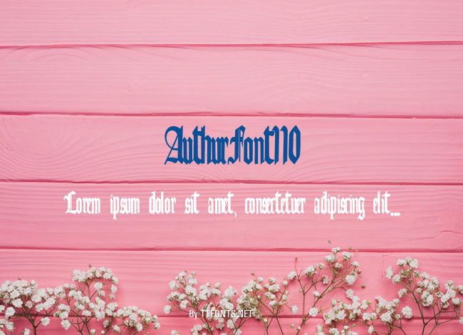 AuthurFont110 example