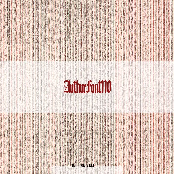AuthurFont110 example