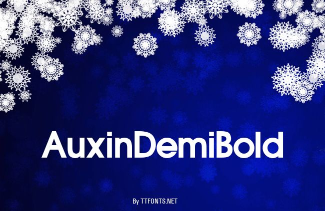 AuxinDemiBold example