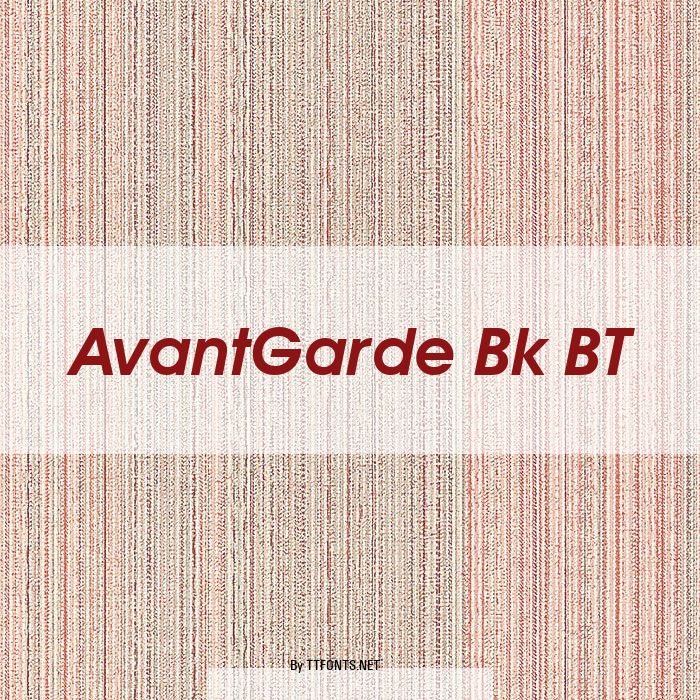AvantGarde Bk BT example