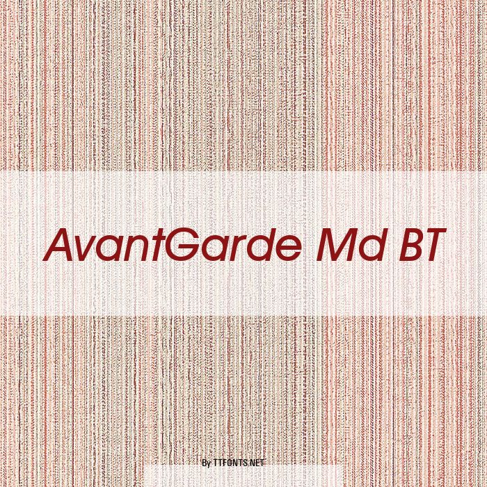 AvantGarde Md BT example