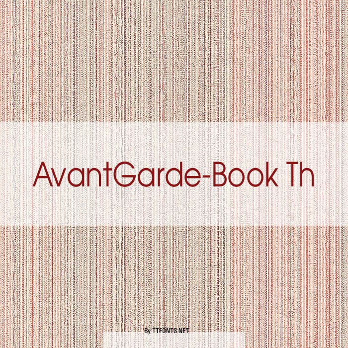 AvantGarde-Book Th example