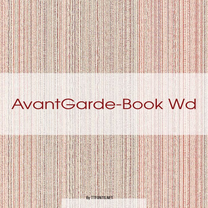 AvantGarde-Book Wd example