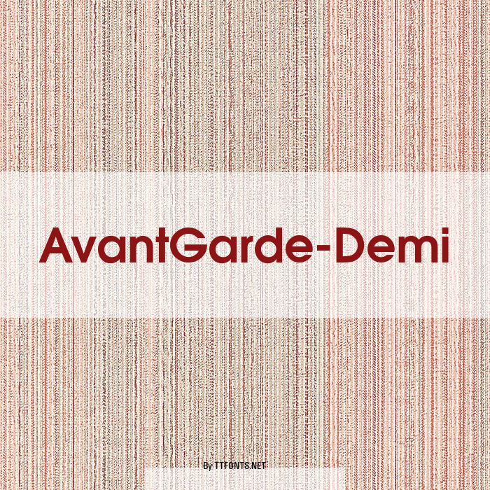 AvantGarde-Demi example
