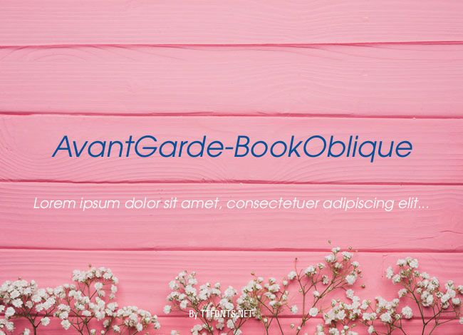 AvantGarde-BookOblique example