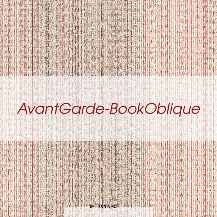 AvantGarde-BookOblique example