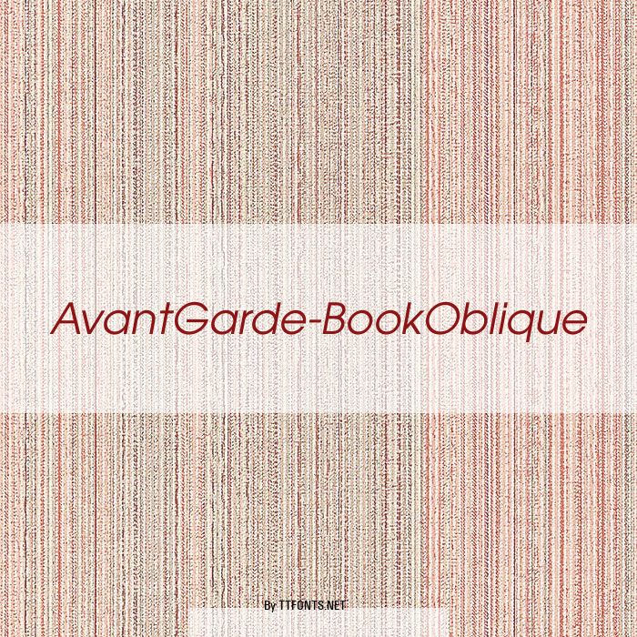 AvantGarde-BookOblique example