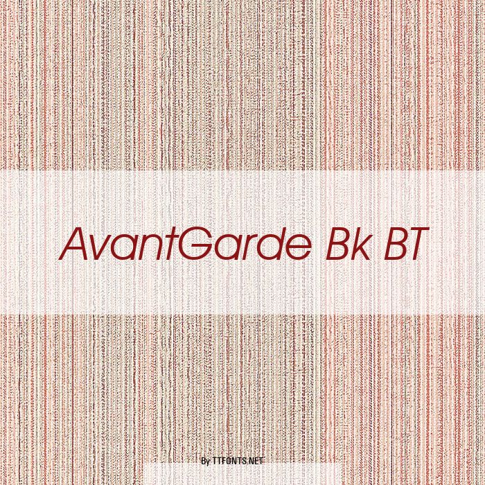 AvantGarde Bk BT example