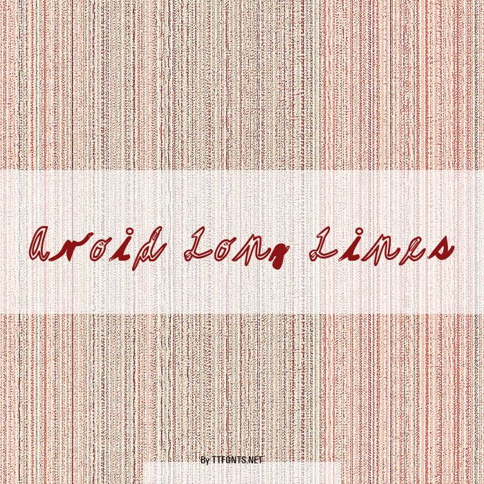 Avoid Long Lines example