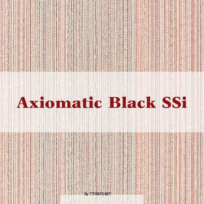 Axiomatic Black SSi example