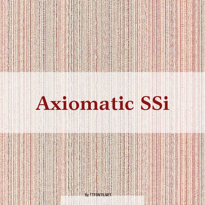 Axiomatic SSi example