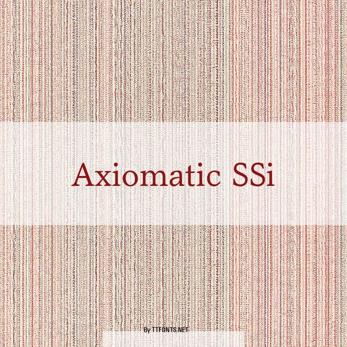 Axiomatic SSi example