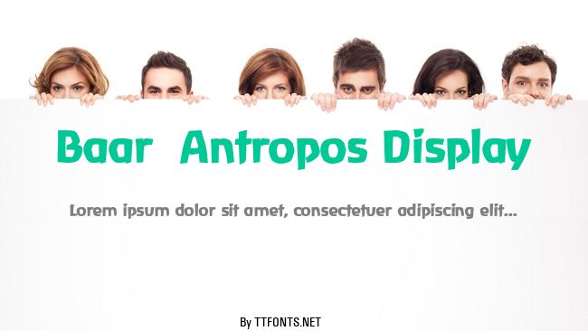 Baar  Antropos Display example