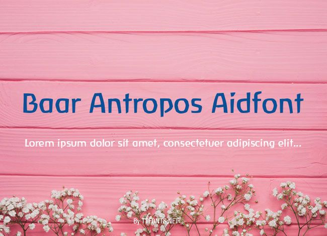 Baar Antropos Aidfont example