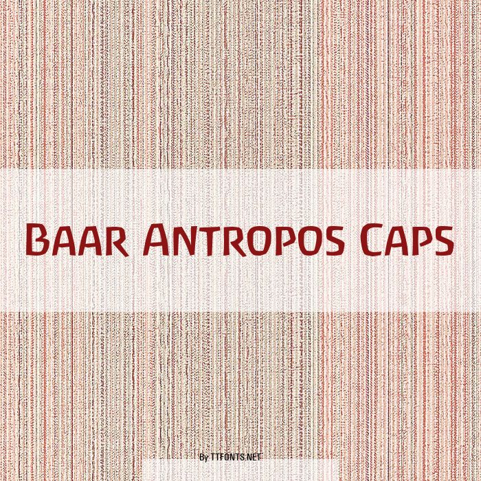 Baar Antropos Caps example