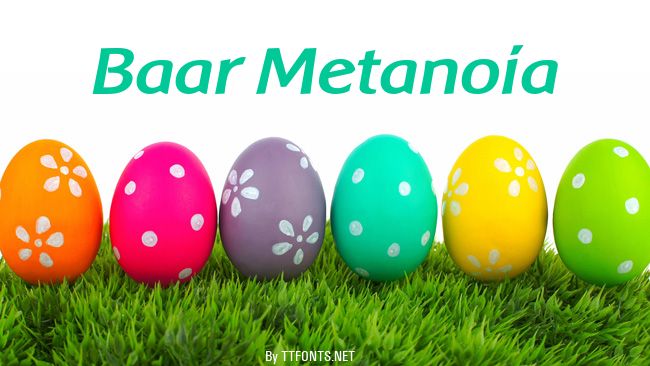 Baar Metanoia example