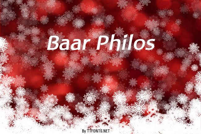 Baar Philos example