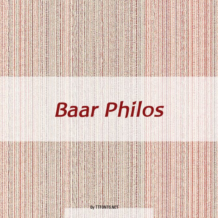 Baar Philos example