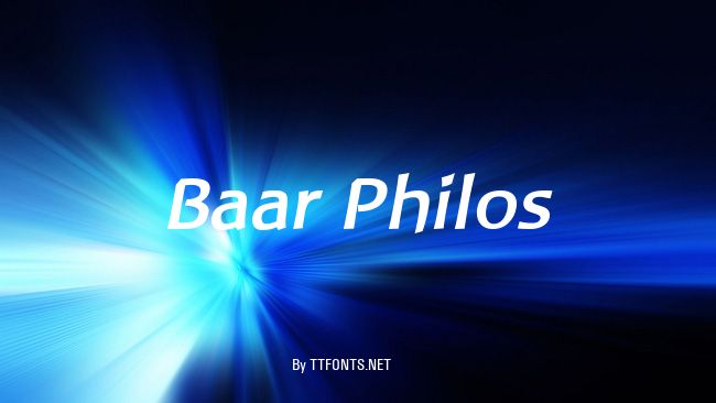 Baar Philos example