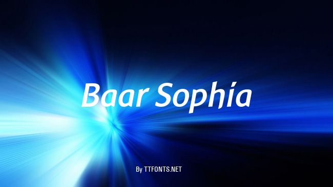 Baar Sophia example