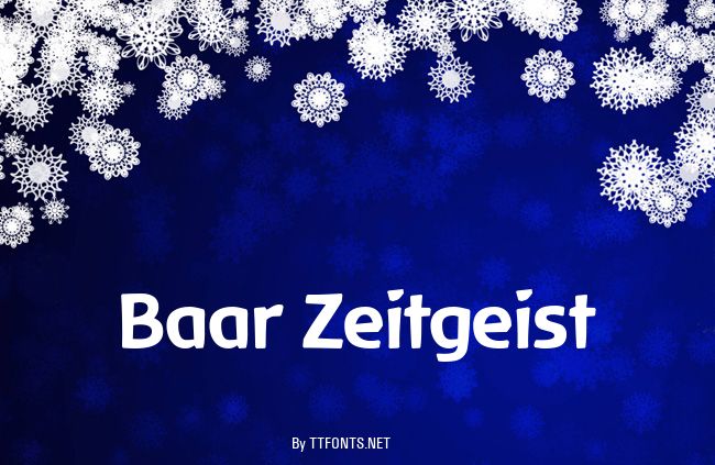 Baar Zeitgeist example