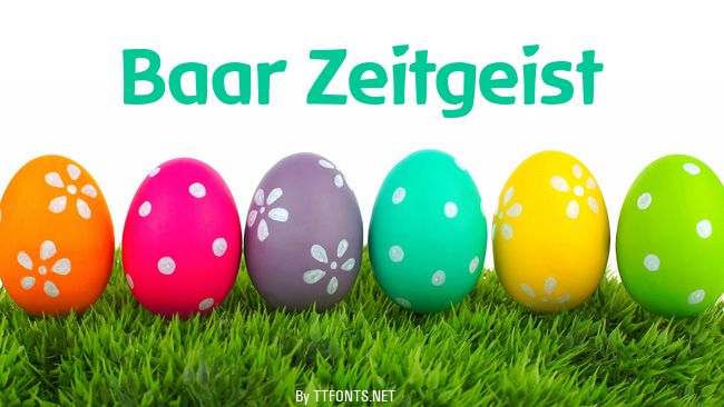 Baar Zeitgeist example