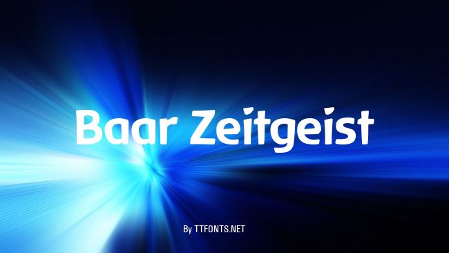 Baar Zeitgeist example