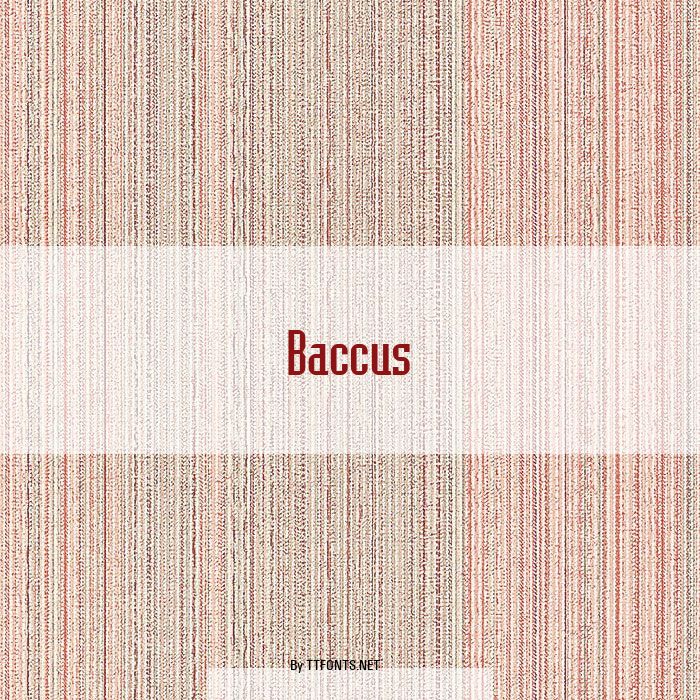 Baccus example