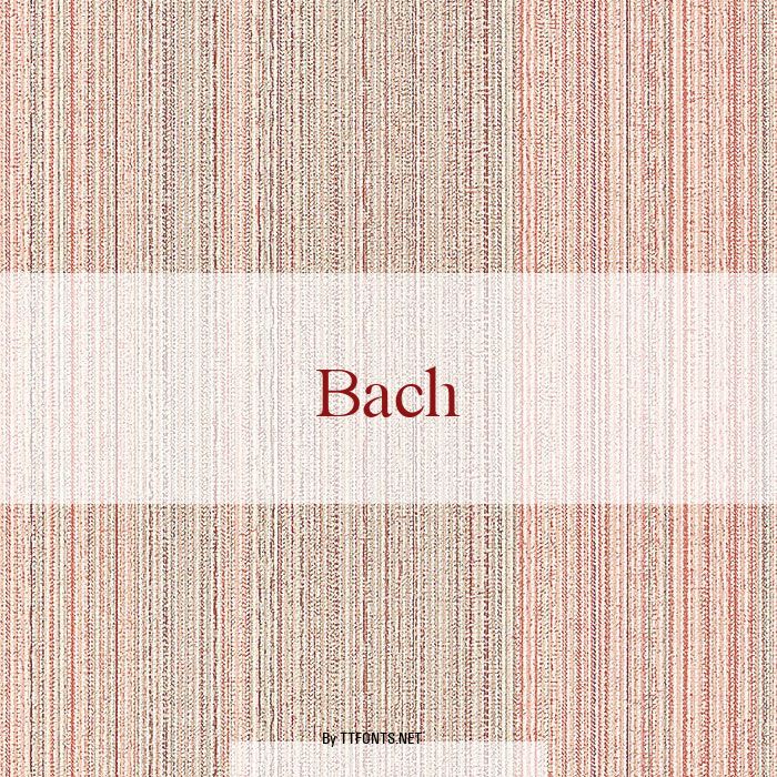 Bach example