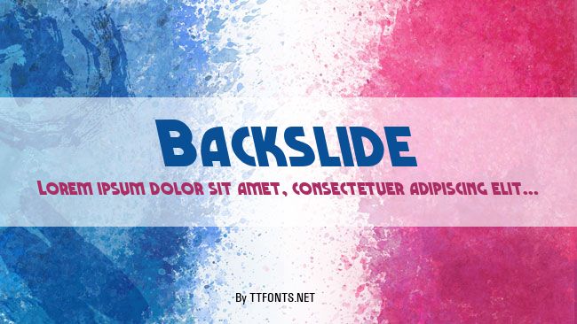 Backslide example
