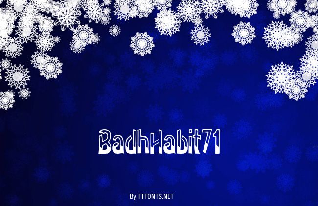 BadhHabit71 example