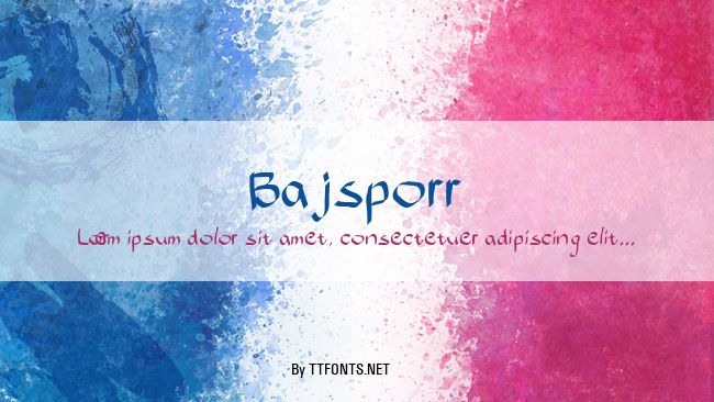 Bajsporr example