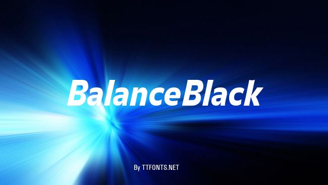 BalanceBlack example