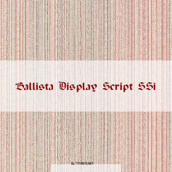 Ballista Display Script SSi example