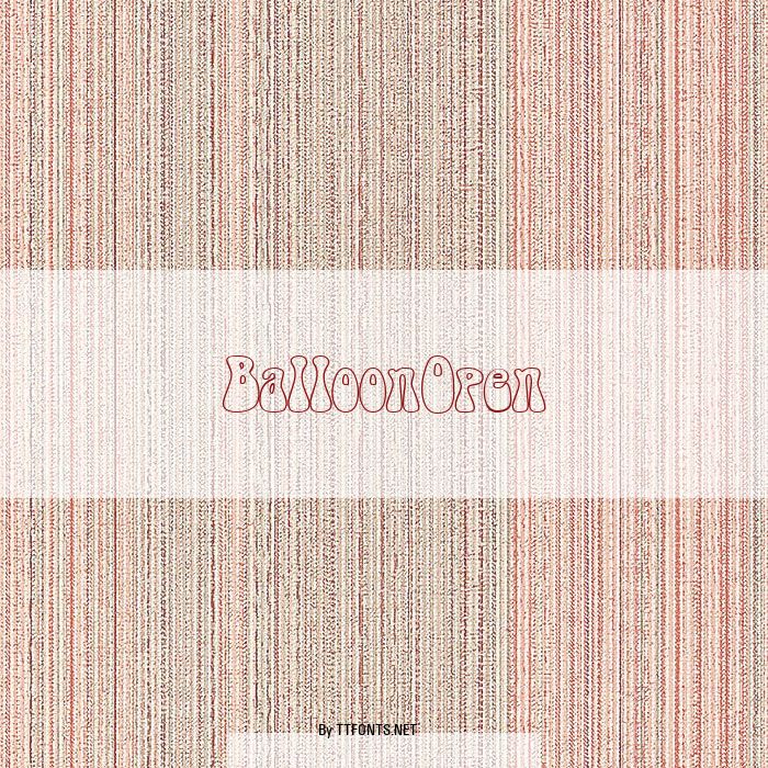 BalloonOpen example