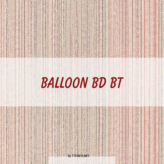 Balloon Bd BT example